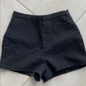 High waisted laced shorts